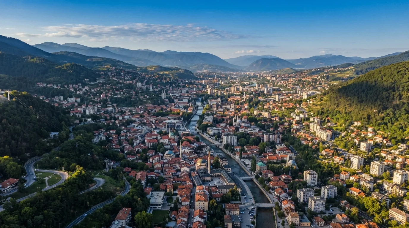 Kombi prevoz Beograd → Sarajevska regija — grad u kotlini okružen planinama · Apex Travels