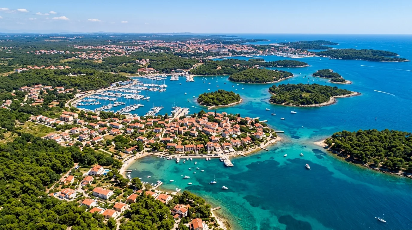 Kombi prevoz Beograd → Banjole — uvale i ostrvca kod Banjola sa marinom · Apex Travels