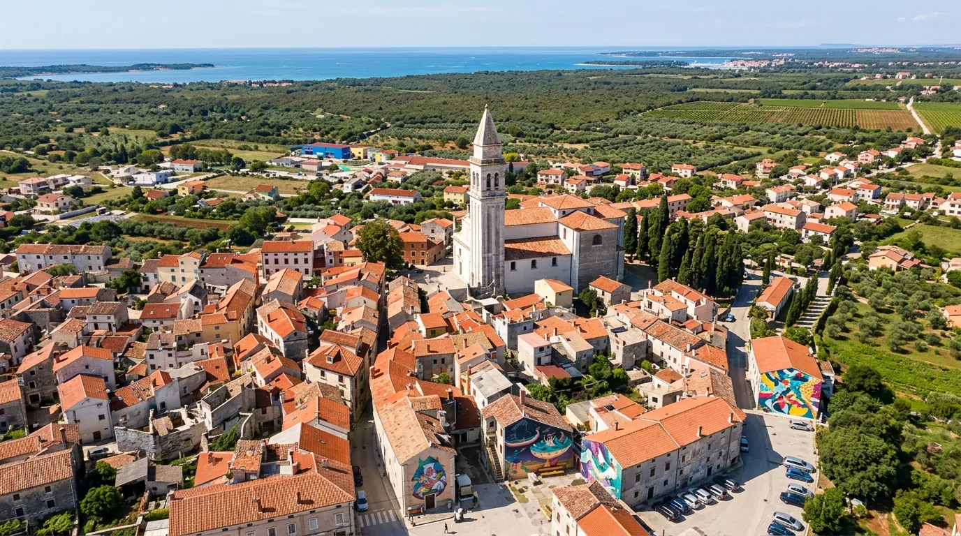 Kombi prevoz Beograd → Vodnjan — Vodnjan sa zvonikom crkve Sv. Blaža · Apex Travels
