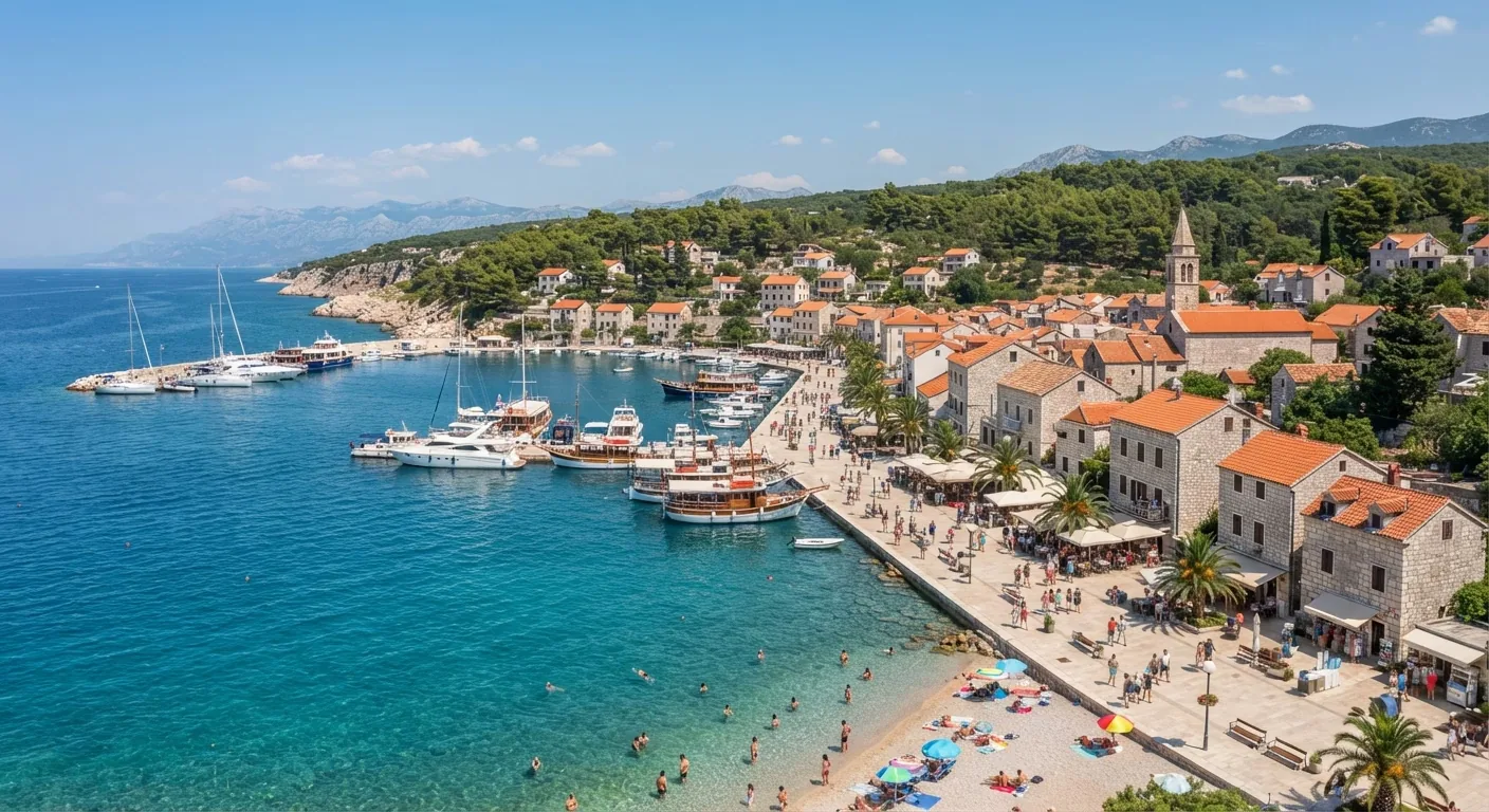 Kombi prevoz Beograd → Njivice — šetalište, plaža i luka u Njivicama · Apex Travels