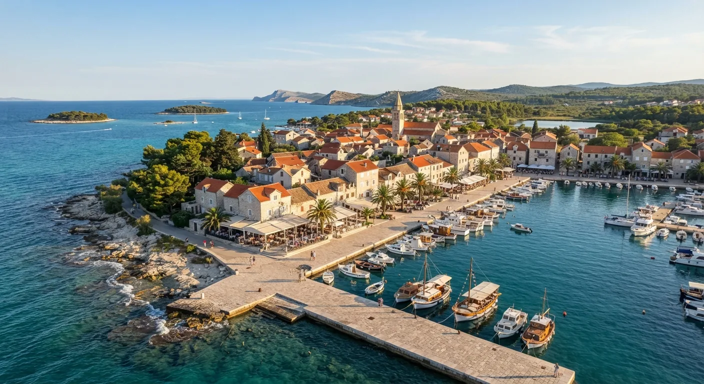 Kombi prevoz Beograd → Pakoštane — Pakoštane sa lučicom i lukobranom, ostrvca na pučini · Apex Travels