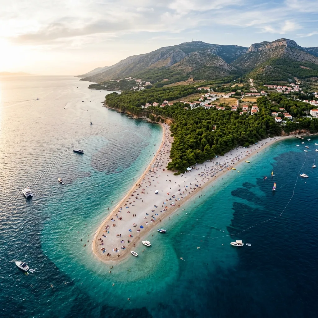 Bol — Zlatni rat, Vidova gora 778 m i ostrvo Brač