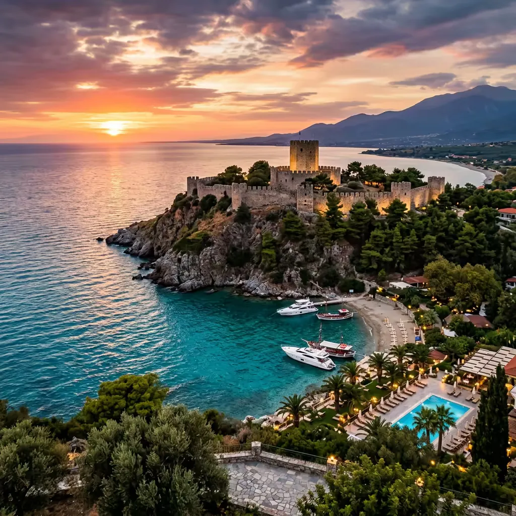 Vizantijski zamak Platamon iznad istoimene plaže u Olimpskoj regiji